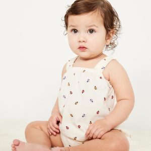 Printed Sleeveless One-Piece Romper for Baby