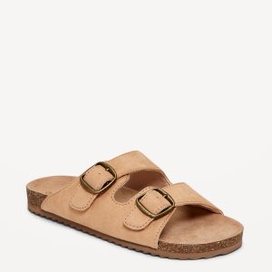 Faux-Suede Buckled Strap Sandals for Girls