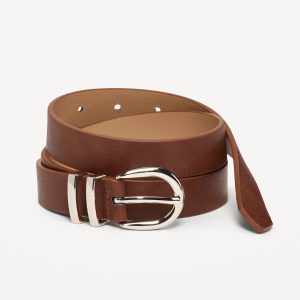 Double Loop Skinny Belt for Women