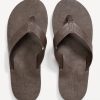 Faux-Leather Flip-Flop Sandals for Men
