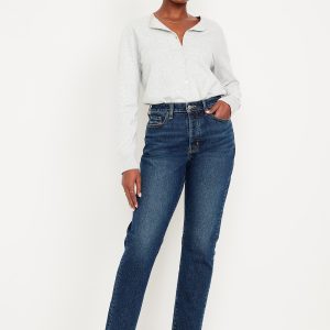 Curvy High-Waisted OG Straight Button-Fly Ankle Jeans