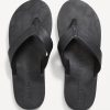 Faux-Leather Flip-Flop Sandals for Men