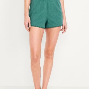 Pointelle Pajama Shorts