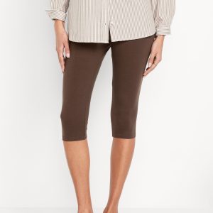 High-Waisted Fashion Layering Capri Legging