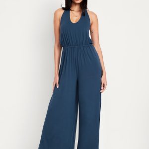 Waist-Defined Halter Jumpsuit