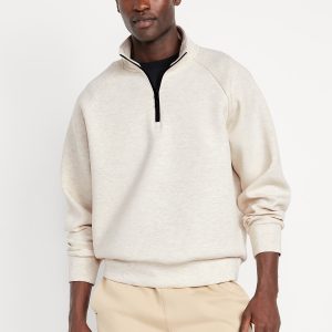Oversized Quarter-Zip Bounce Fleece Pullover