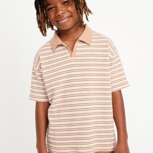 Printed Knitted Collared Shirt for Boys