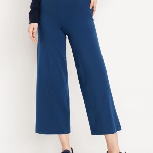 High-Waisted Fashion Wide-Leg Cropped Leggings