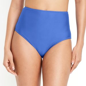 Matte High-Waisted Bikini Swim Bottoms