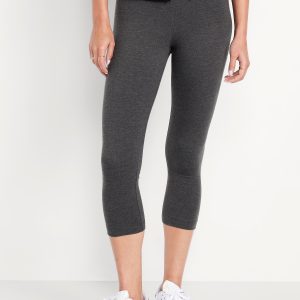 High-Waisted Fashion Layering Cropped Legging
