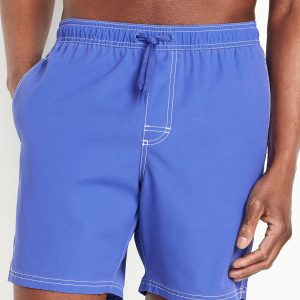 Washed Swim Trunks -- 7-inch inseam