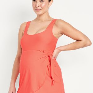 Maternity Classic Wrap Swim Dress