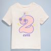 Birthday Graphic T-Shirt for Toddler Girls