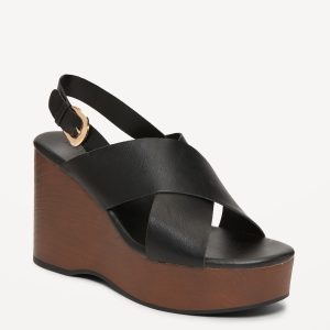 Crisscross Wedge Sandals for Women