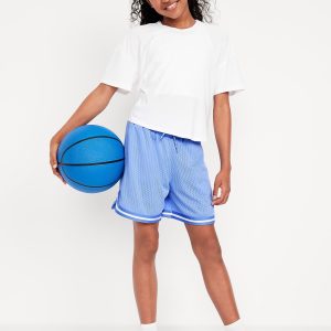 High-Waisted Mesh Basketball Shorts for Girls