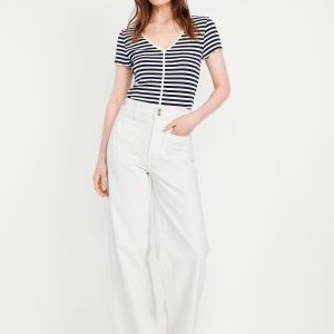 Extra High-Waisted Mariner Wide-Leg Jeans