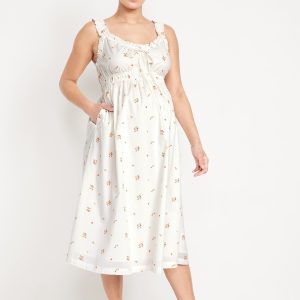 Maternity Sleeveless Fit & Flare Dress