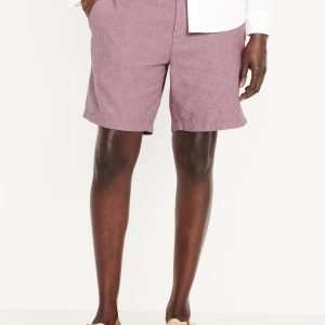Slim Rotation Linen-Blend Chino Shorts -- 8-inch inseam