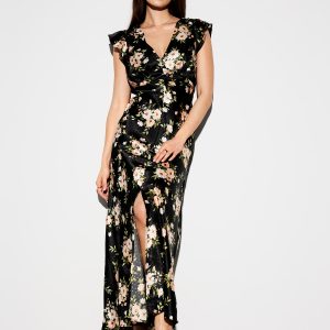 The Occasion by Old Navy Flutter-Sleeve Satin Maxi Dress