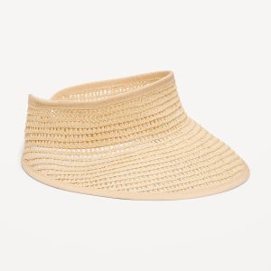 Straw Visor Hat for Women