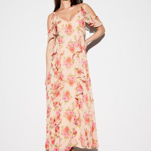 The Occasion by Old Navy Off-Shoulder Ruffle Chiffon Maxi Dress