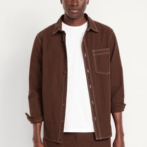 Contrast Stitch Workwear Shirt