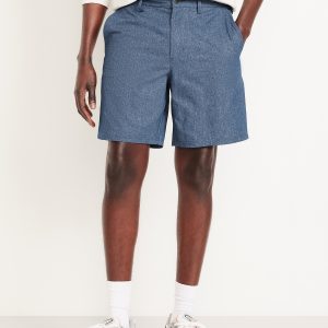 Textured Tech Chino Shorts -- 8-inch inseam