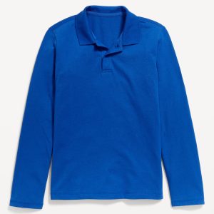 School Uniform Long-Sleeve Polo Shirt for Boys