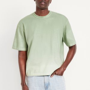 Garment-Dyed Cropped T-Shirt