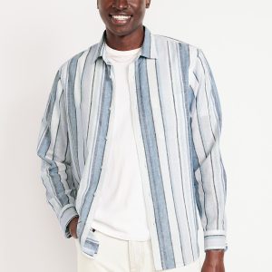 Classic Fit Linen-Blend Shirt