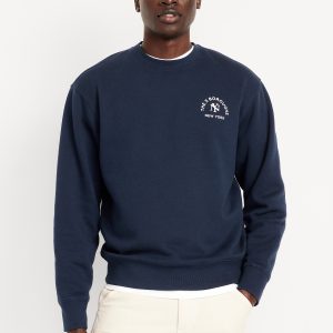 Loose Graphic Rotation Crew-Neck Sweatshirt