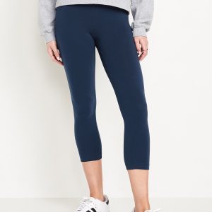 High-Waisted Fashion Layering Cropped Legging