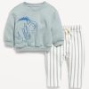 Disney© Crew-Neck Sweatshirt and Sweatpants Set for Baby