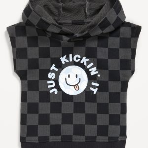 Printed Dolman-Sleeve French Terry Pullover Hoodie for Baby