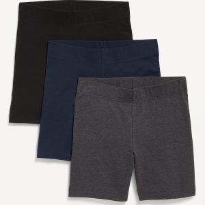 High-Waisted Biker Shorts 3-Pack -- 6-inch inseam