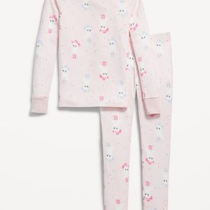 Printed Snug-Fit Graphic Pajama Set for Girls