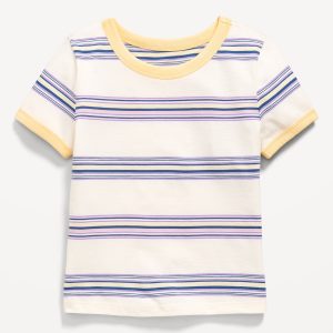 Fitted Short-Sleeve Printed Ringer T-Shirt for Girls