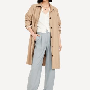 Extra High-Waisted Linen-Blend Taylor Wide-Leg Trouser Pants