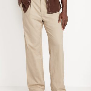 Baggy Pleated Chino Pants