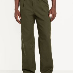 Baggy Pleated Chino Pants