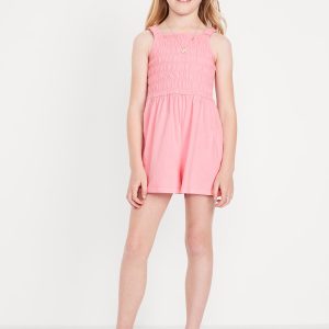 Sleeveless Smocked Romper for Girls