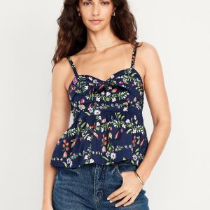 Fit & Flare Floral Peplum Top