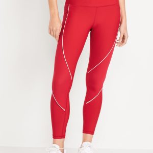 High-Waisted PowerSoft Rib Mix 7/8 Leggings