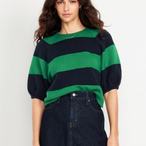 SoSoft Cropped Puff-Sleeve Sweater