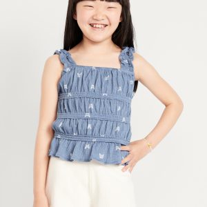 Fitted Smocked Tank Top for Girls