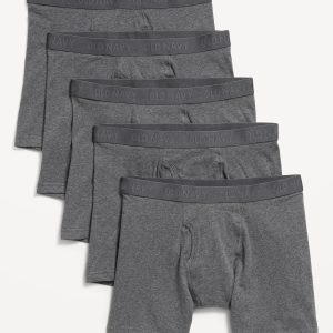 5-Pack Soft-Washed Boxer Briefs -- 6.25-inch inseam