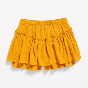 High-Waisted Crinkle Skort for Toddler Girls