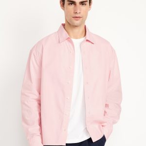 Oversized Cropped Poplin Shirt