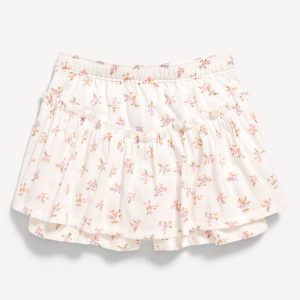 Printed High-Waisted Skort for Toddler Girls