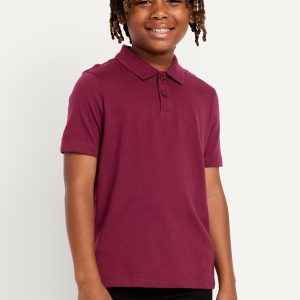 School Uniform Jersey Polo Shirt for Boys